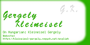 gergely kleineisel business card